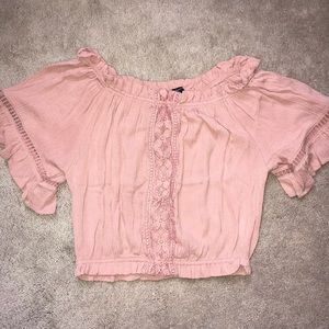 Dusty rose, off the shoulder top